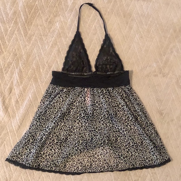 Victoria’s Secret sexy animal print halter babydoll in S/P - Picture 3 of 7